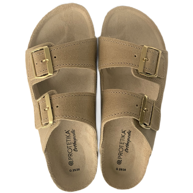 WALKER: colour beige - ladies orthotic sandal - feelgoodshoes.ae