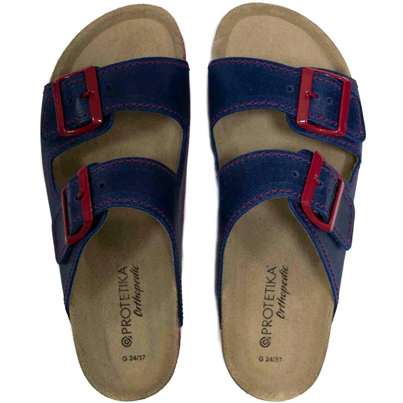 WALKER: colour dark blue - ladies orthotic sandals - feelgoodshoes.ae