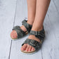 orthopedic older girls/boys sandals : T97: grey camouflage - feelgoodshoes.ae