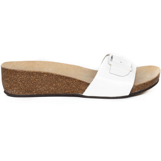 white sandals